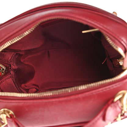Chanel Calfskin Quilted CC Small Vanity Case Dark Red 6 of 12
