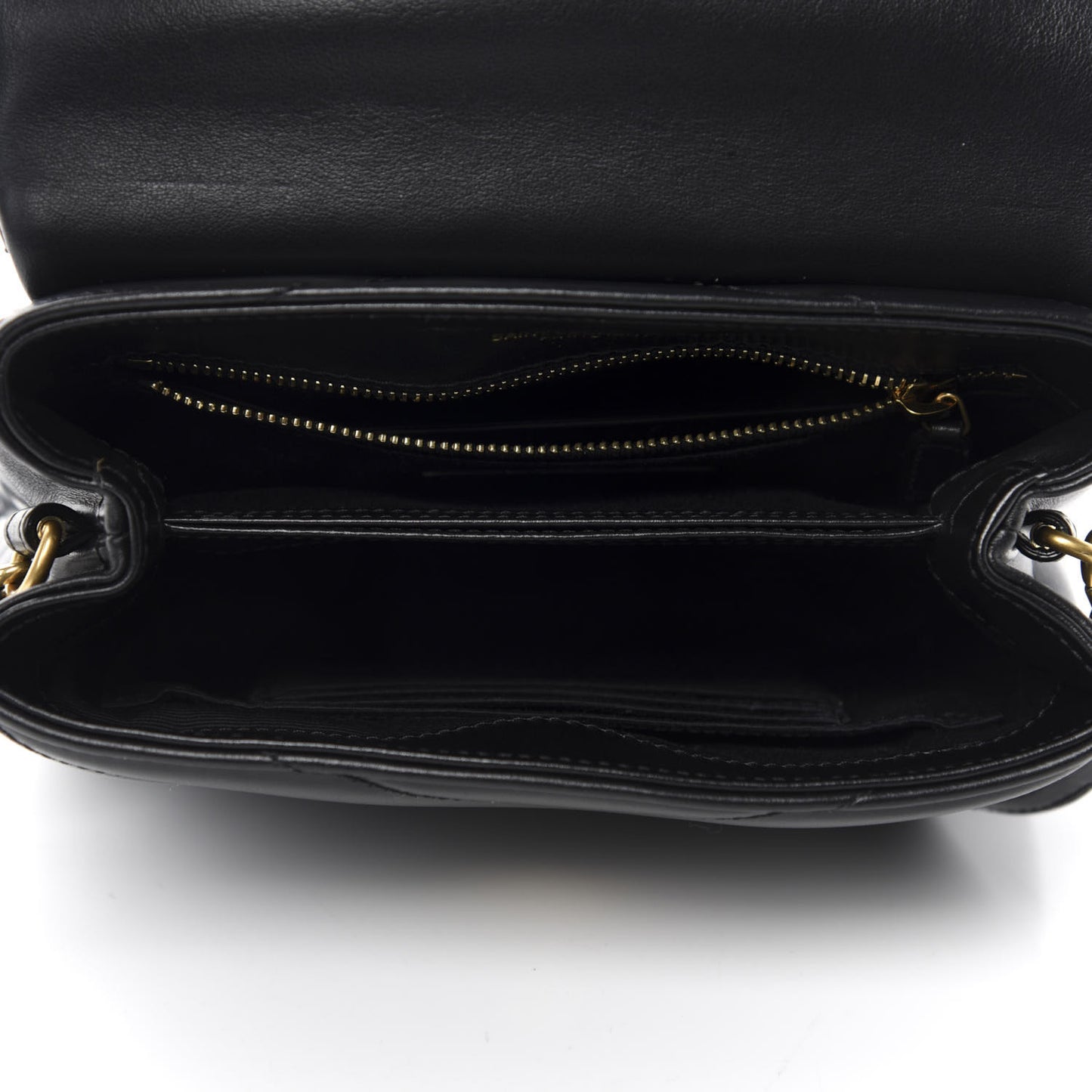Calfskin Y Quilted Monogram Toy Loulou Crossbody Bag Black