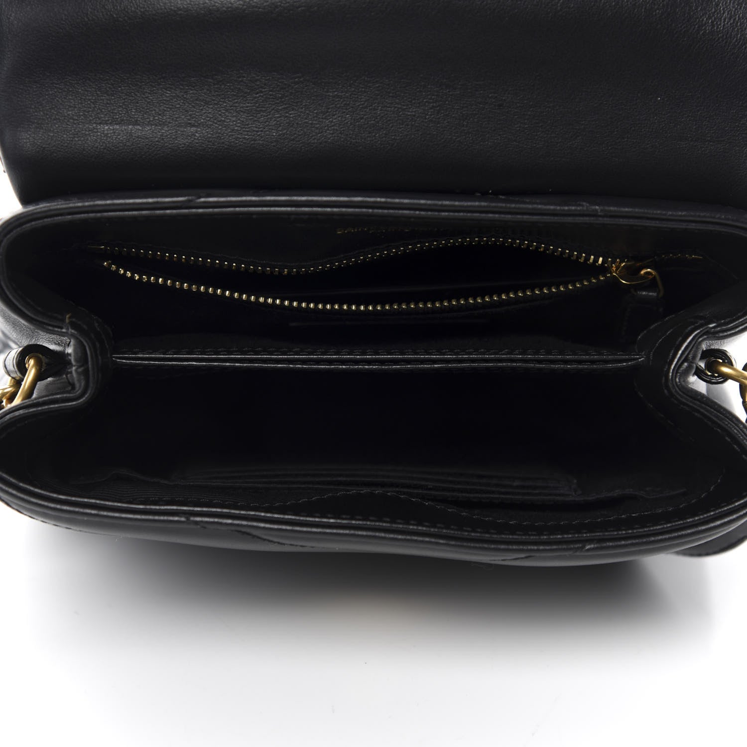 Saint Laurent Calfskin Y Quilted Monogram Toy Loulou Crossbody Bag Black 5 of 12