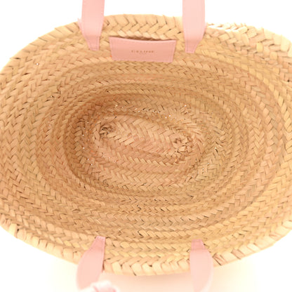 Celine Raffia Calfskin Triomphe Teen Panier Pink 5 of 10