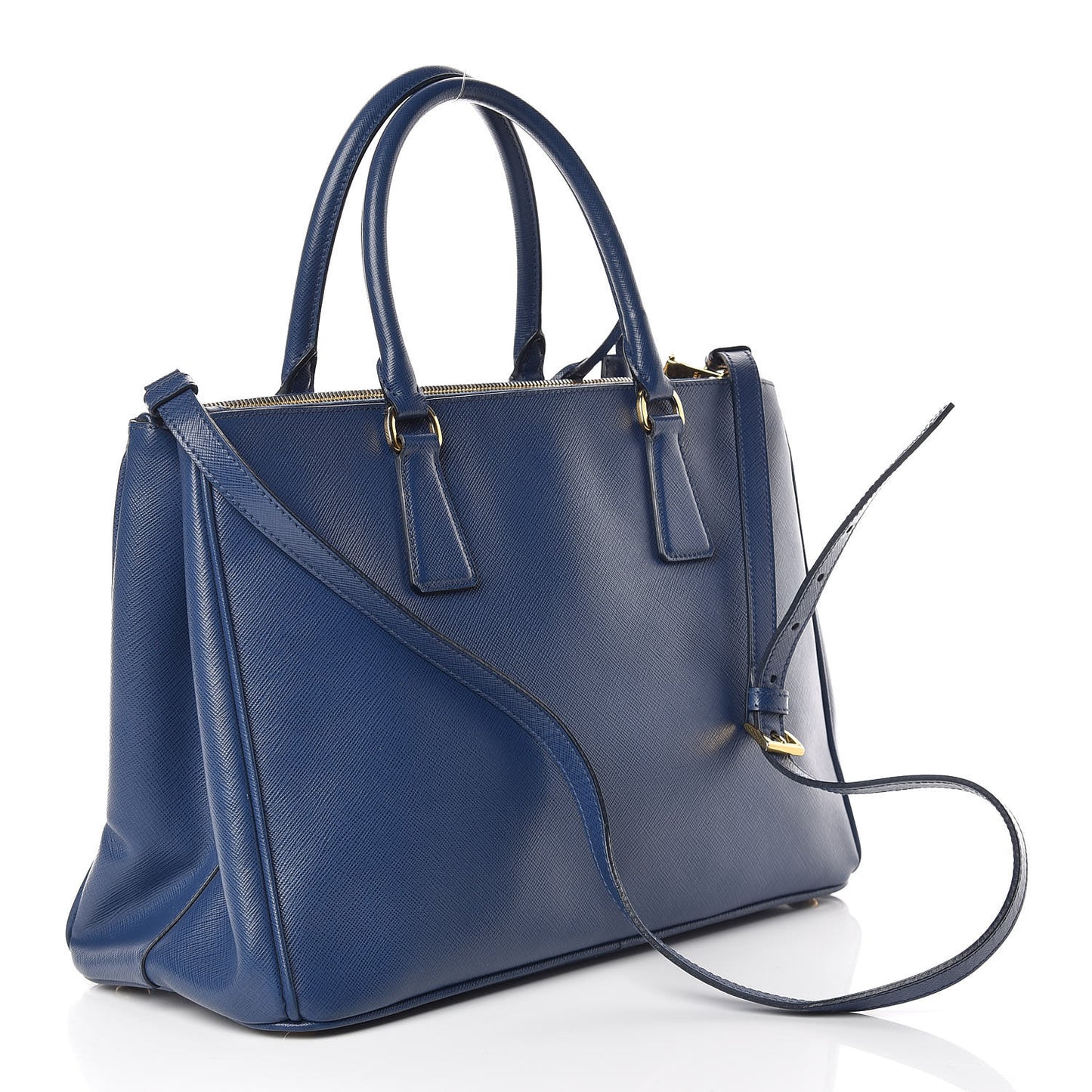 Saffiano Medium Galleria Double Zip Tote Bluette
