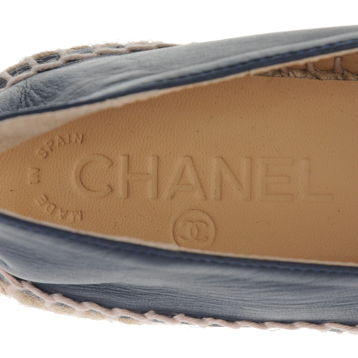 Lambskin CC Espadrilles 37 Dark Navy