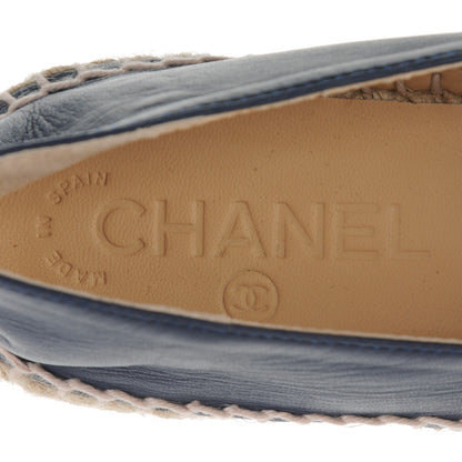 Chanel Lambskin CC Espadrilles 37 Dark Navy 7 of 7