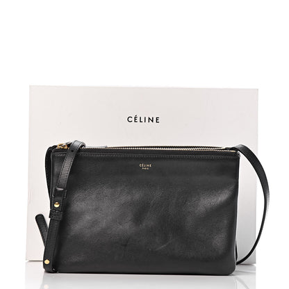 Celine Lambskin Small Trio Crossbody Bag Black 12 of 12