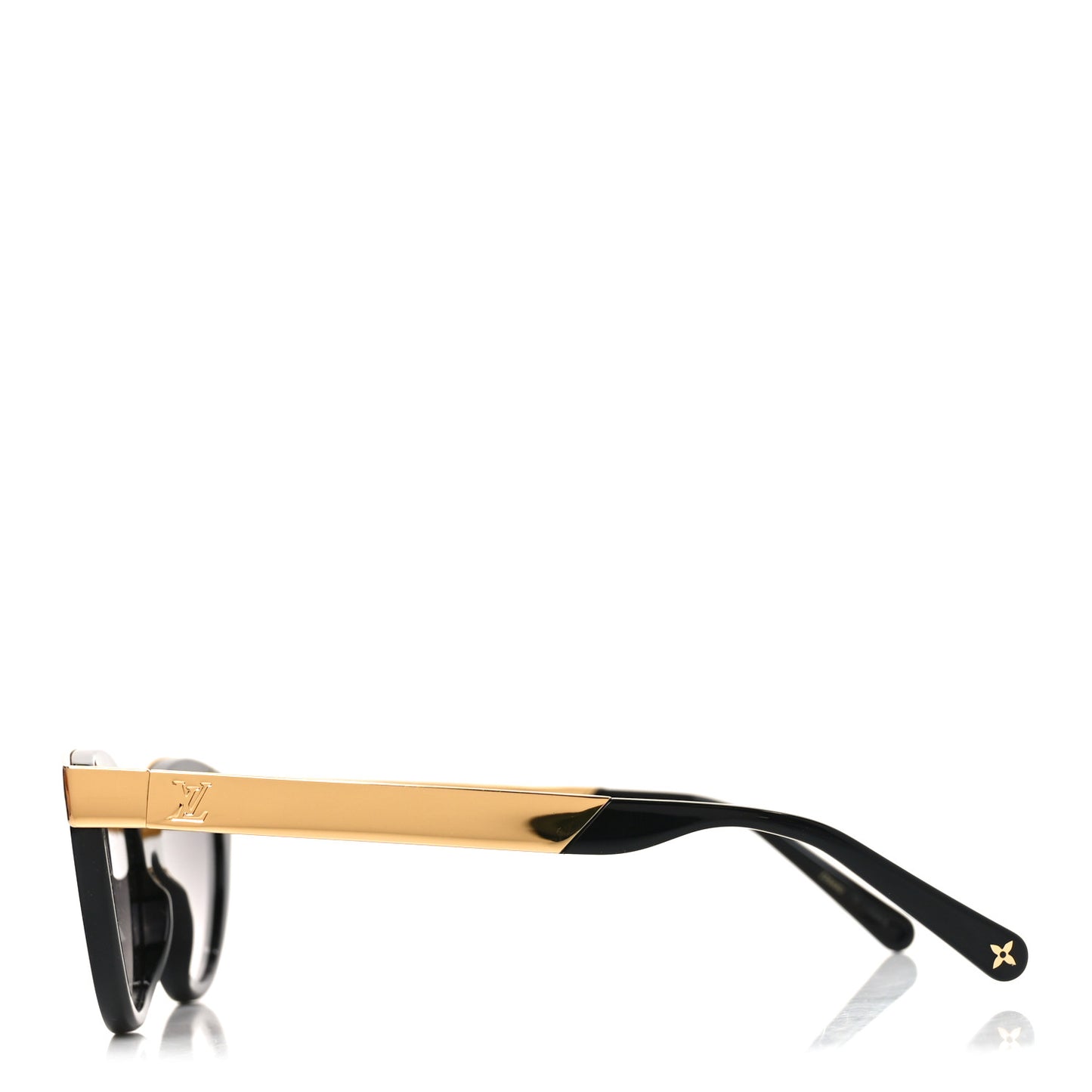 Metal LV Blend Cat Eye Sunglasses Z2644U Black Gold