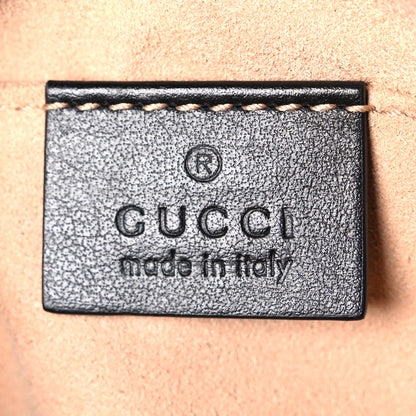 Gucci Calfskin Matelasse Mini GG Marmont Chain Shoulder Bag Black 6 of 10