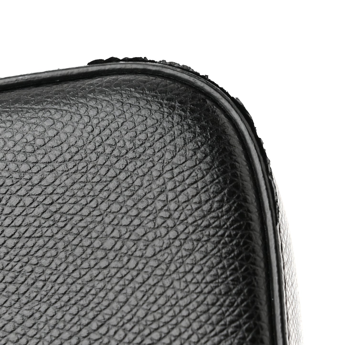Textured Calfskin Medium Classic Monogram Universite Bag Black