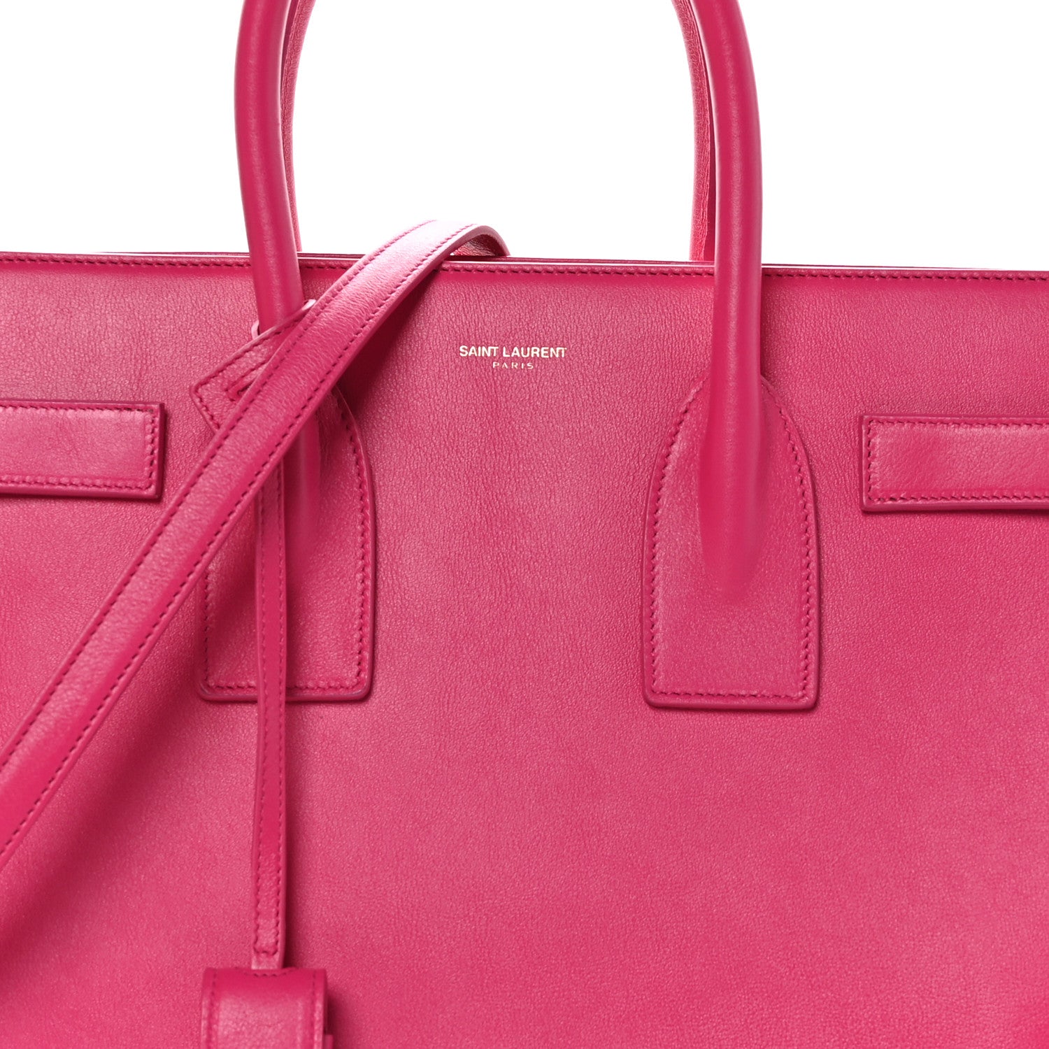 Saint Laurent Calfskin Small Sac De Jour Lipstick Fuchsia 8 of 10