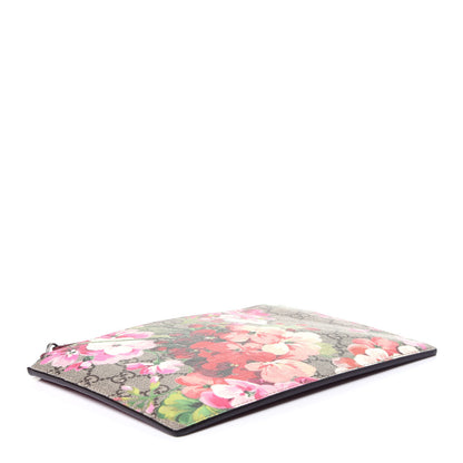 Gucci GG Supreme Monogram Blooms Small Zip Pouch Beige Multicolor Dry Rose 4 of 9