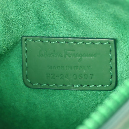Salvatore Ferragamo Calfskin Gancini Embossed Brooklyn Crossbody Bag Green 6 of 10