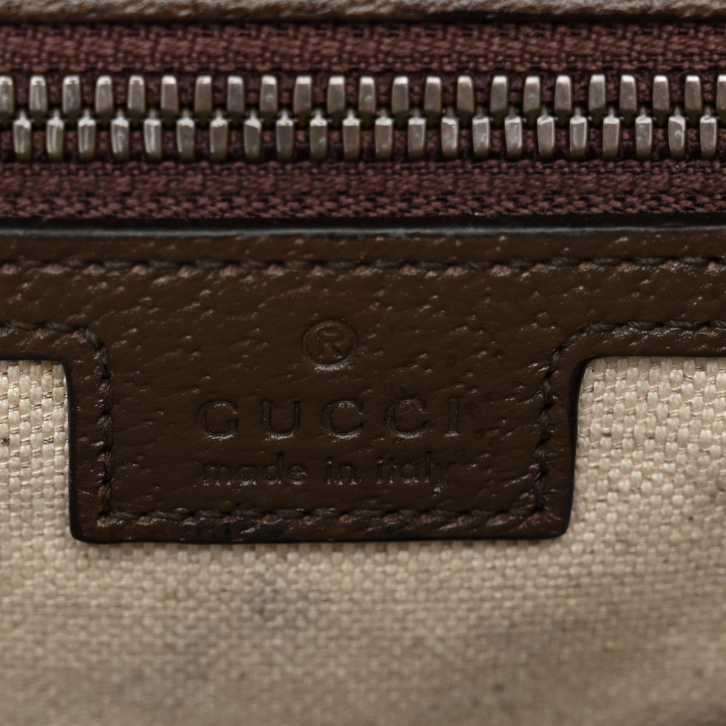 Tender GG Supreme Monogram Textured Dollar Calfskin Ophidia Messenger Bag Beige Ebony Dark Brown