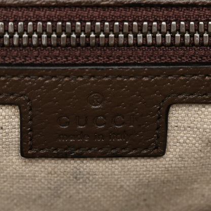 Gucci Tender GG Supreme Monogram Textured Dollar Calfskin Ophidia Messenger Bag Beige Ebony Dark Brown 6 of 10