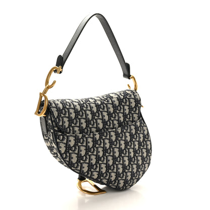 Christian Dior Oblique Saddle Bag Blue 3 of 9