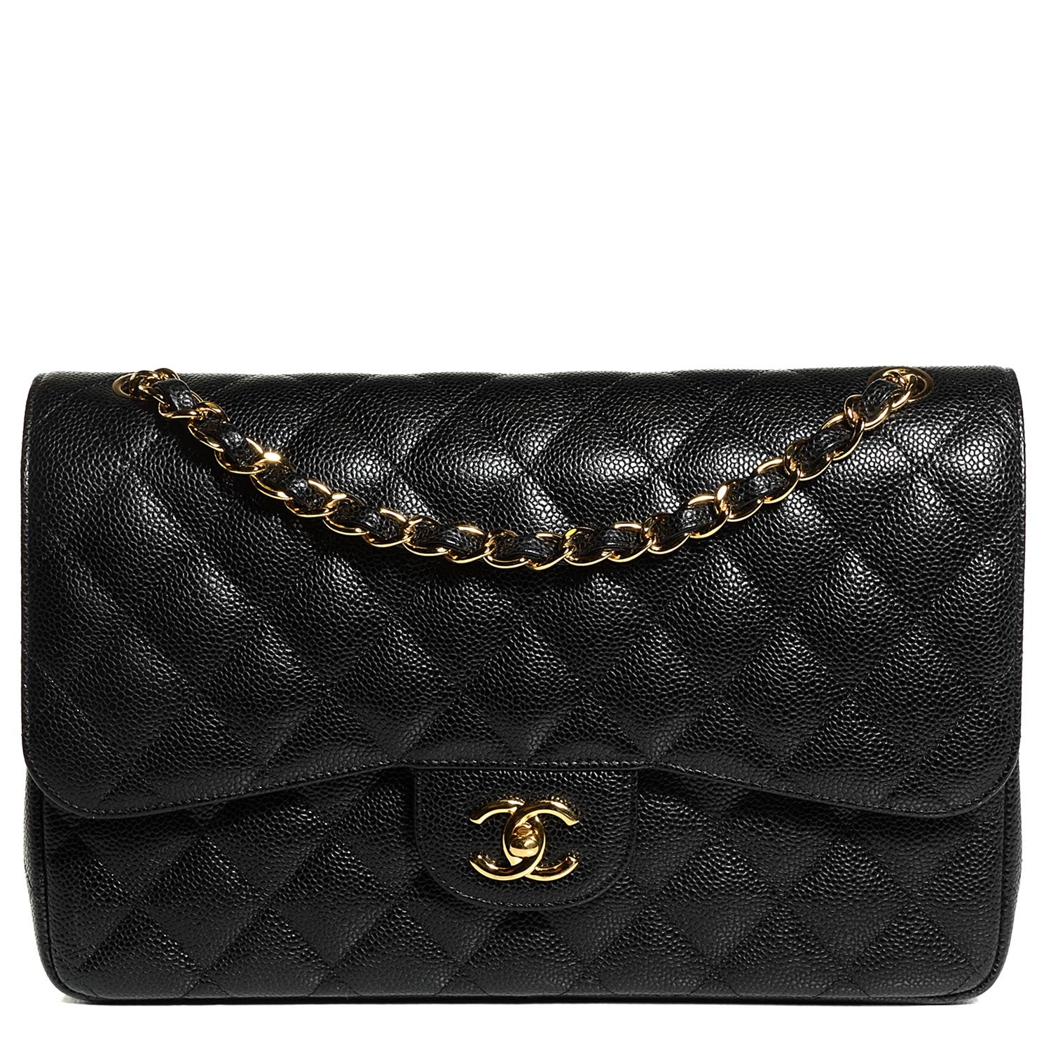 Chanel Caviar Quilted Jumbo Double Flap Black 1 of 11