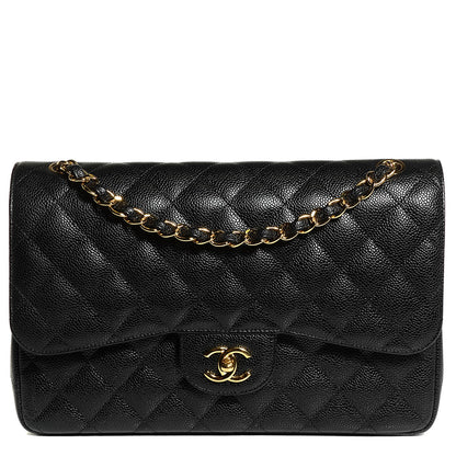 Chanel Caviar Quilted Jumbo Double Flap Black 1 of 11