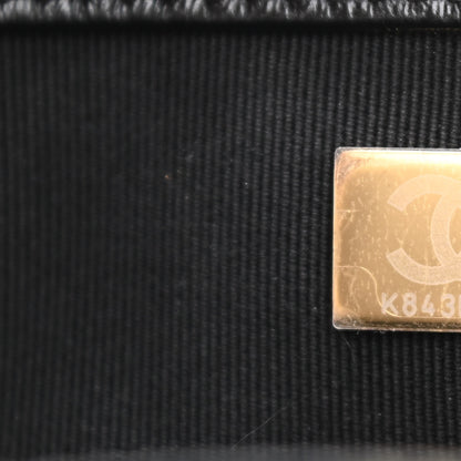 Chanel Metallic Glazed Calfskin Medium Boy Flap Black Gold 7 of 11