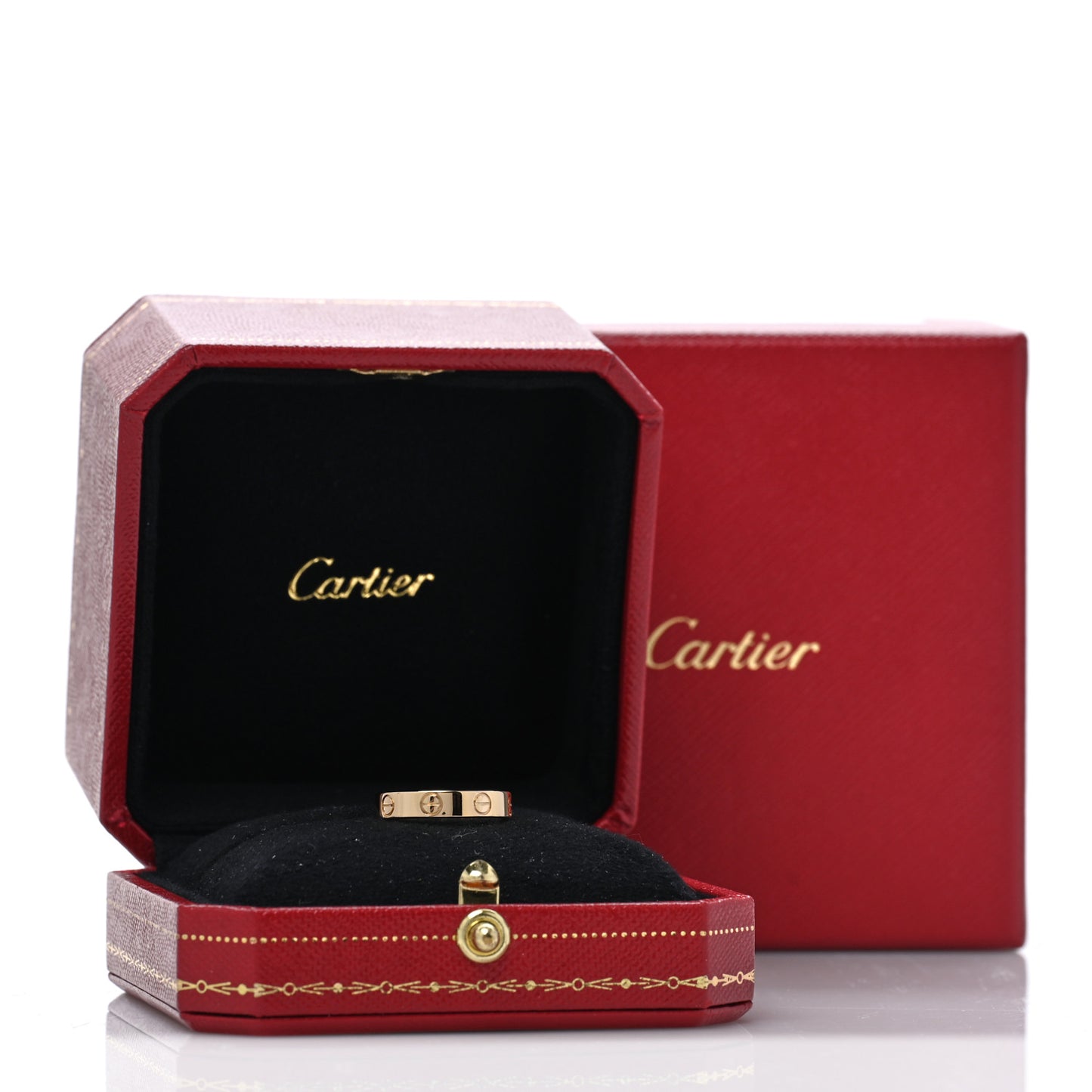 18K Yellow Gold 3.5mm LOVE Wedding Band Ring 49 5