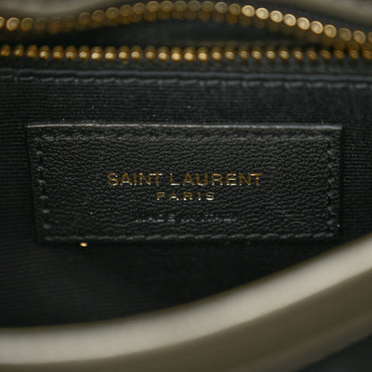 Saint Laurent Calfskin Y Quilted Monogram Toy Loulou Crossbody Bag Grey Kaki 7 of 11