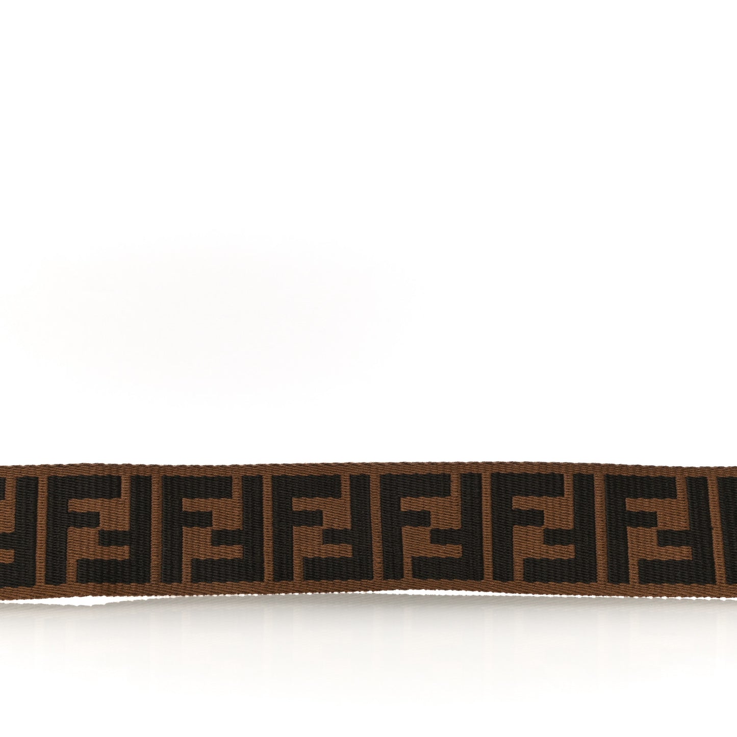 Ribbon Vitello Seta FF 1974 Adjustable Strap You Fango Marrone Black