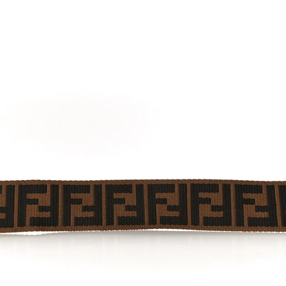 Fendi Ribbon Vitello Seta FF 1974 Adjustable Strap You Fango Marrone Black 3 of 9
