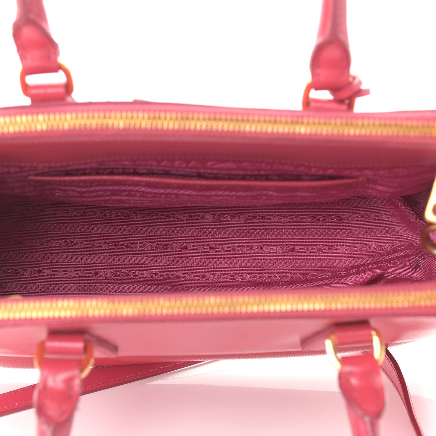 Saffiano Vernice Mini Galleria Double Zip Tote Peonia