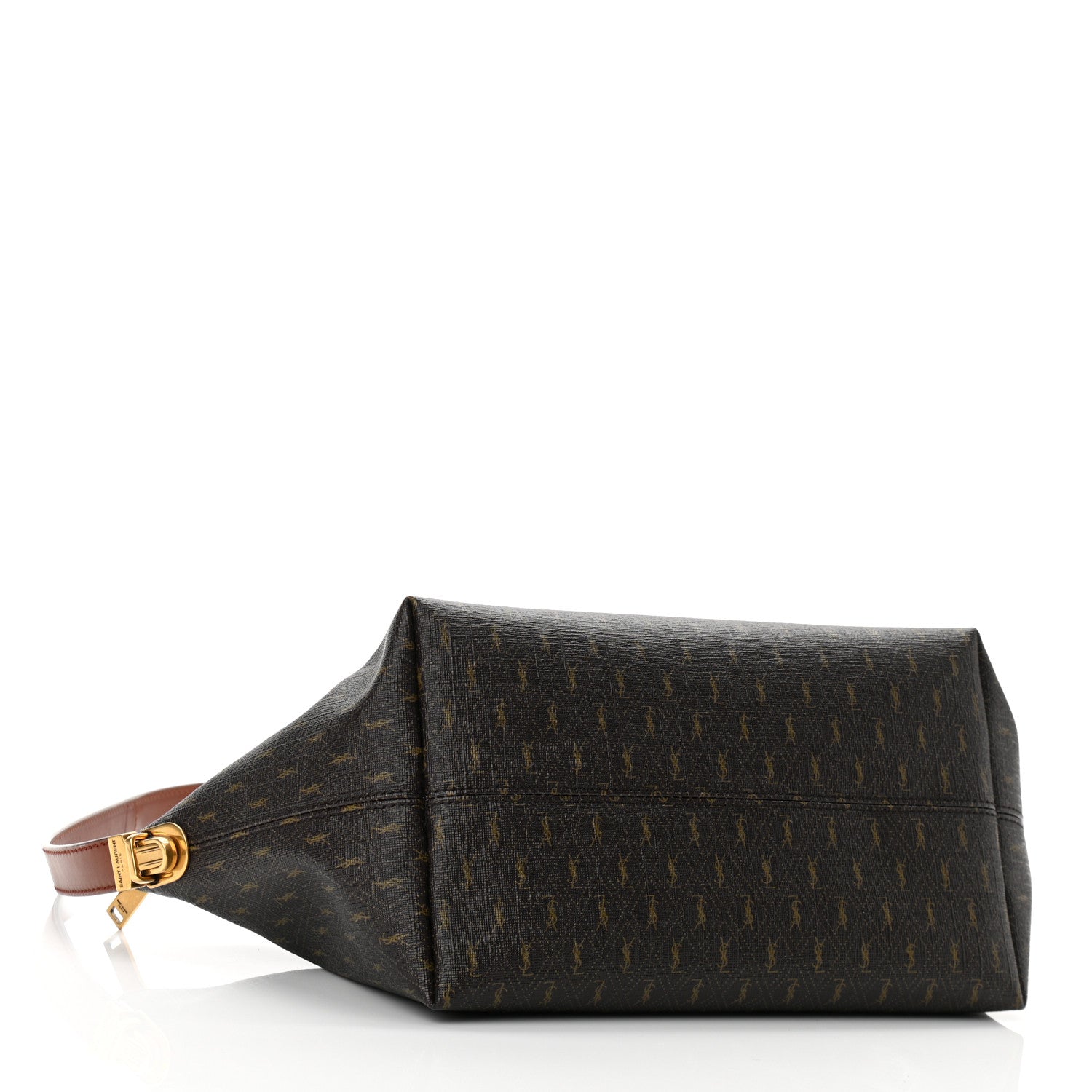 Saint Laurent Canvas Smooth Calfskin Le Monogramme Crossbody Bag Chestnut 4 of 9