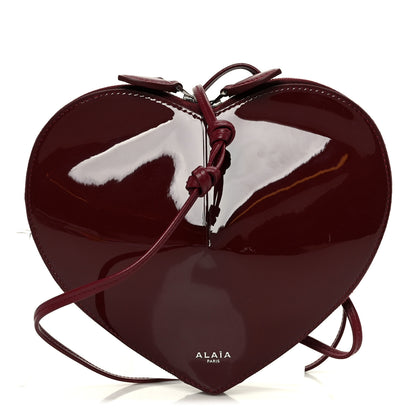 Alaia Patent Calfskin Le Coeur Bag Garnet Red 1 of 9