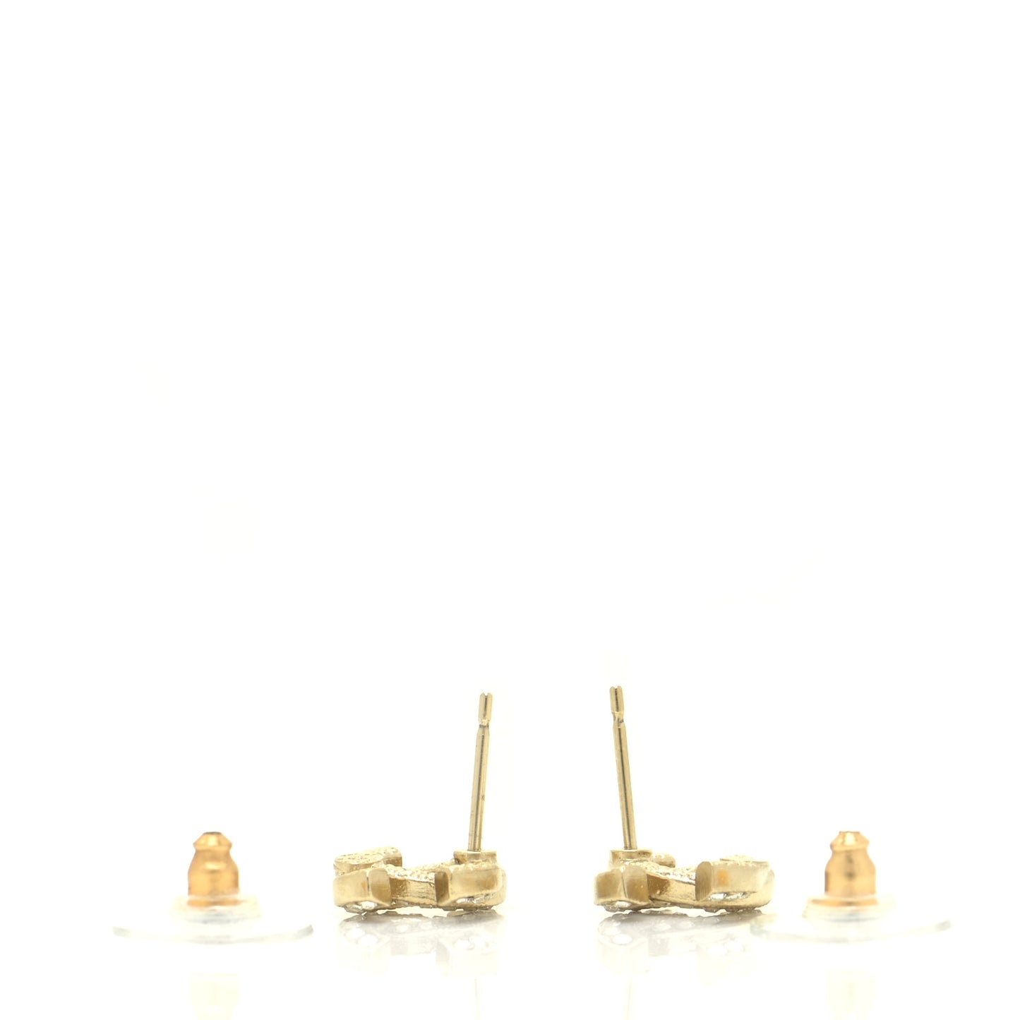 Crystal CC Earrings Light Gold