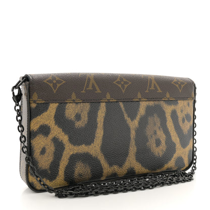 Louis Vuitton Monogram Animal Print Pochette Felicie Chain Wallet 3 of 13