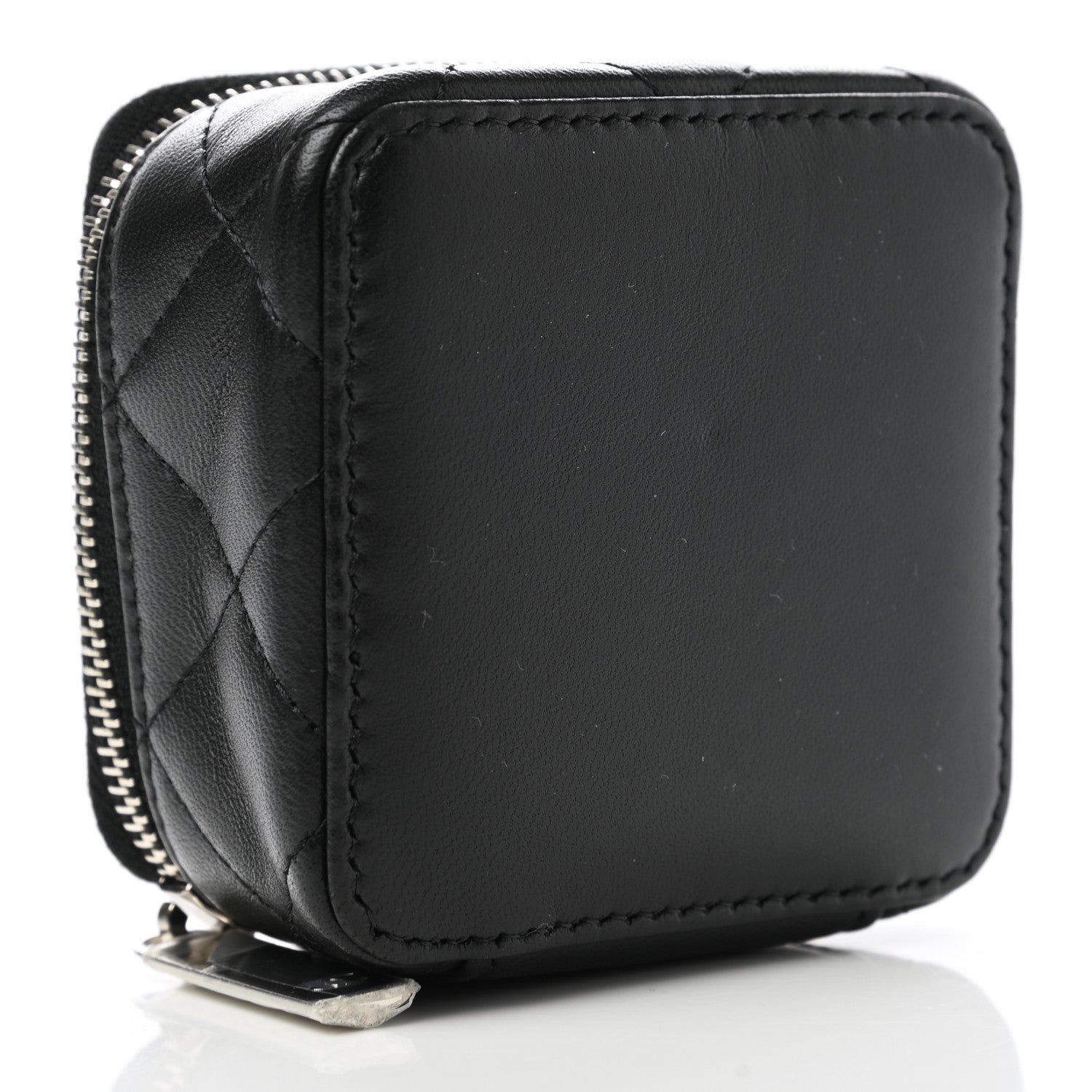 Chanel Lambskin Quilted Jewelry Travel Case Black 4 of 11