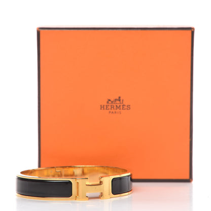Hermes Enamel Narrow Clic Clac H Bracelet GM Black 6 of 6