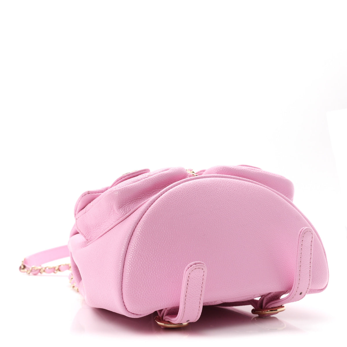 Shiny Caviar Quilted Small Duma Pockets Drawstring Backpack Lilac