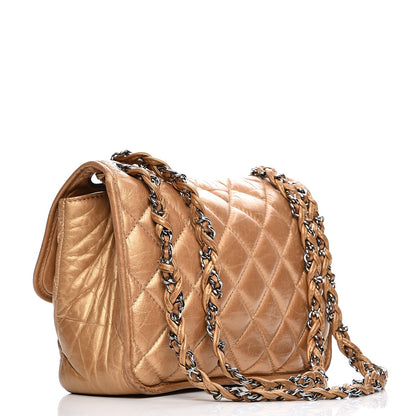 Chanel Aged Calfskin Vintage Ligne Flap Gold 3 of 15