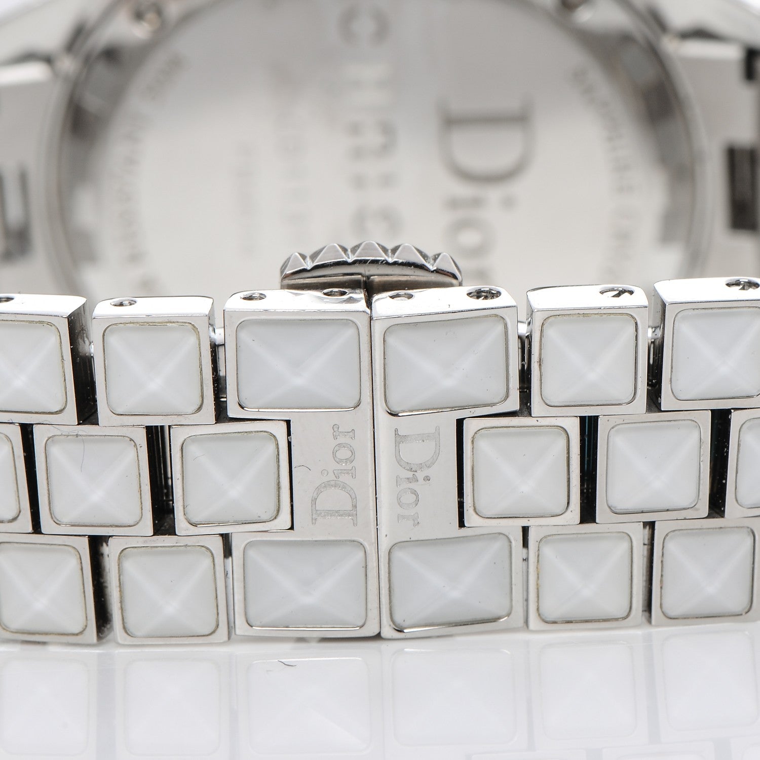 Christian Dior Stainless Steel Diamond Bezel Sapphire 33mm Christal Quartz Watch White 5 of 7