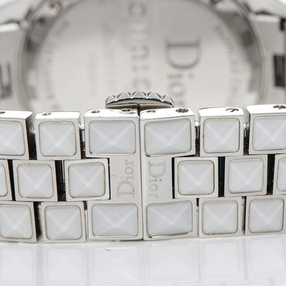 Christian Dior Stainless Steel Diamond Bezel Sapphire 33mm Christal Quartz Watch White 5 of 7