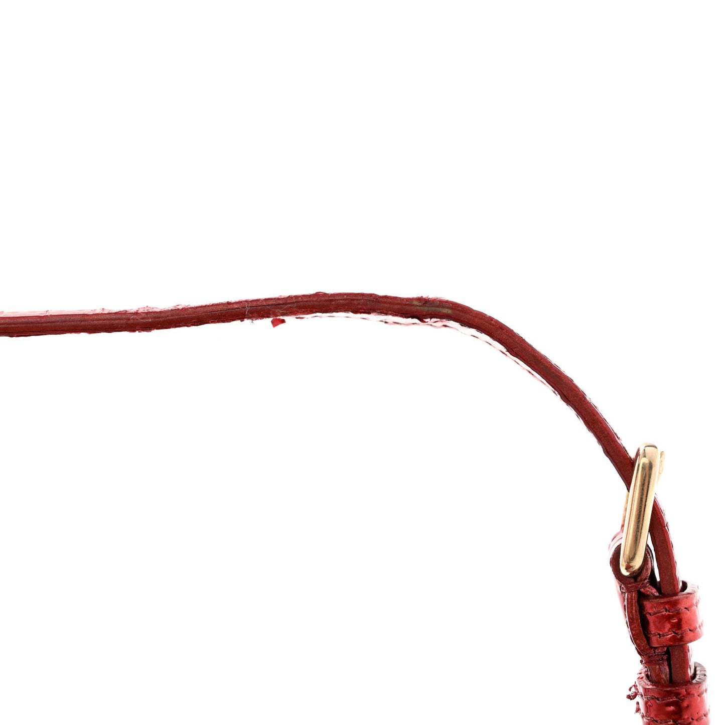Metallic Patent Micro-Cannage Small Diorama Flap Bag Red
