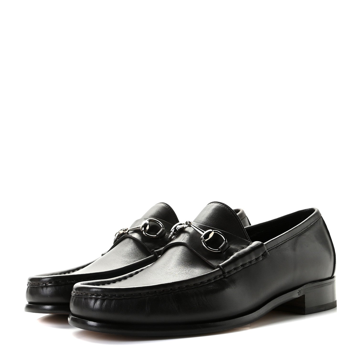 Gucci Laredo Calfskin Mens Horsebit Loafers 10.5 Dark Brown 2 of 14