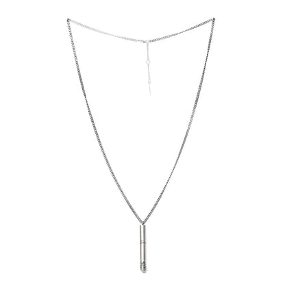 Christian Dior Metal Cigarette Necklace Silver 3 of 6