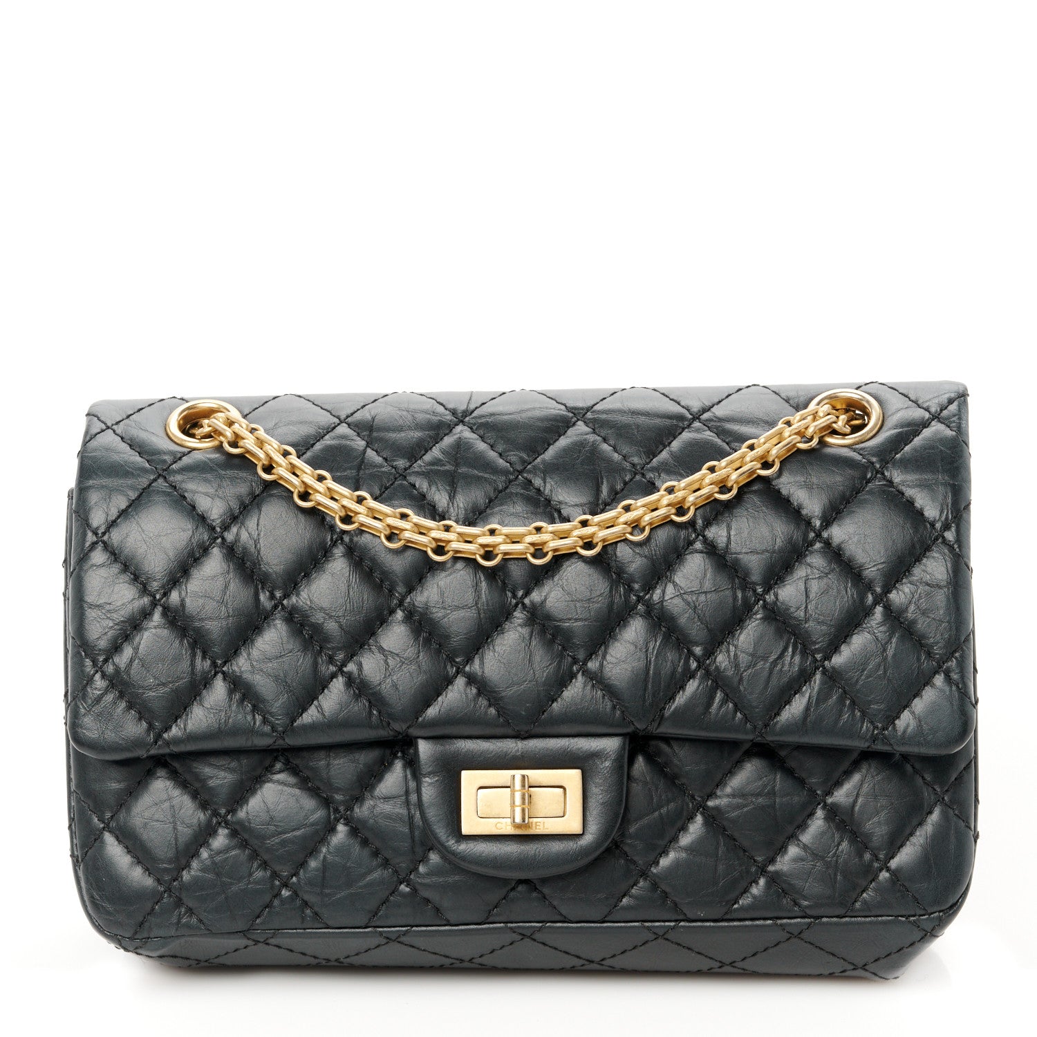 Chanel Aged Calfskin Quilted 2.55 Reissue 225 Flap Black 1 of 13