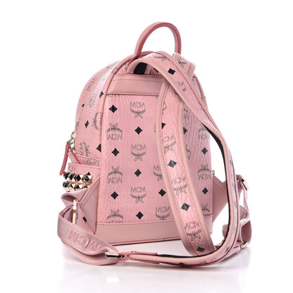 MCM Visetos Side Stud Mini Stark Backpack Pink 3 of 8