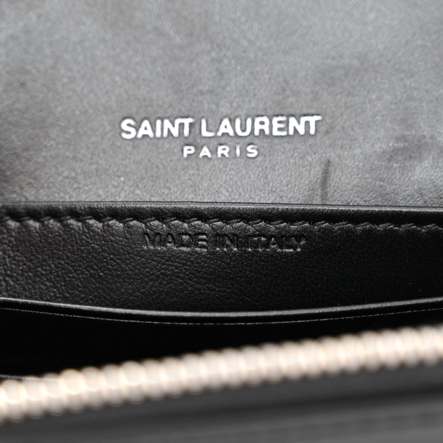 Calfskin Monogram Sunset Chain Wallet Black