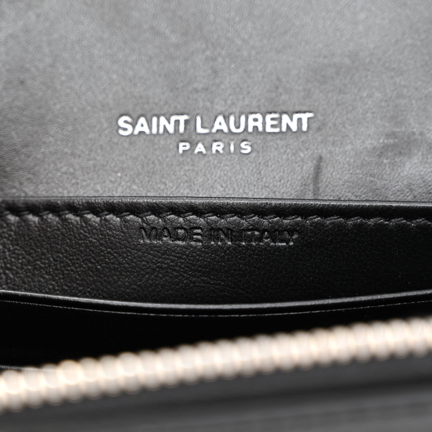 Saint Laurent Calfskin Monogram Sunset Chain Wallet Black 6 of 10