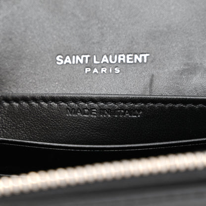Saint Laurent Calfskin Monogram Sunset Chain Wallet Black 6 of 10