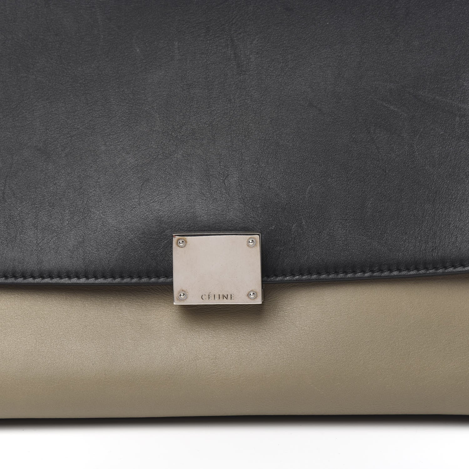 Celine Smooth Calfskin Suede Medium Tri-Color Trapeze Orange 8 of 8