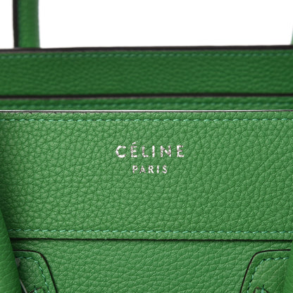 Celine Drummed Calfskin Micro Luggage Mint 6 of 12