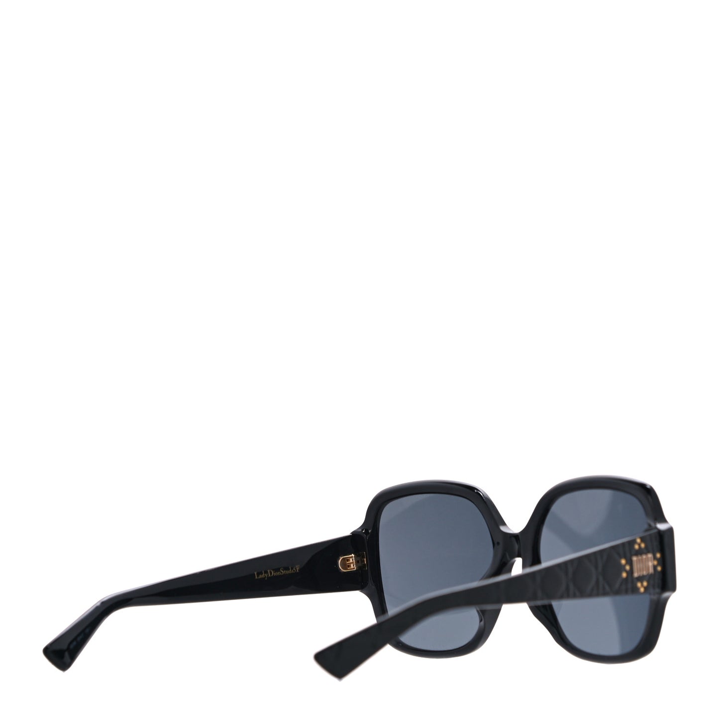 Acetate Cannage Lady Dior Studs 5 Sunglasses Black