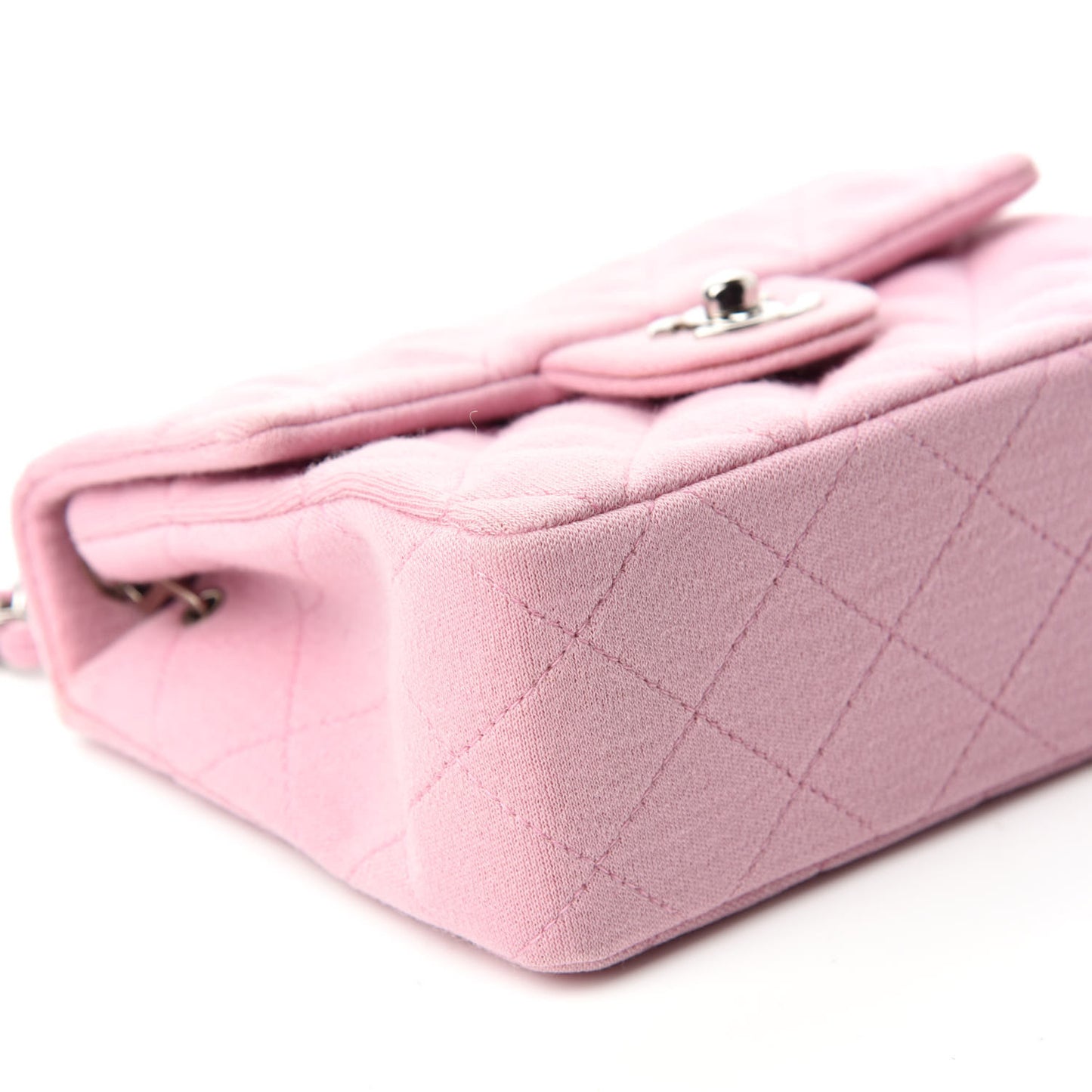 Jersey Quilted Mini Square Flap Pink