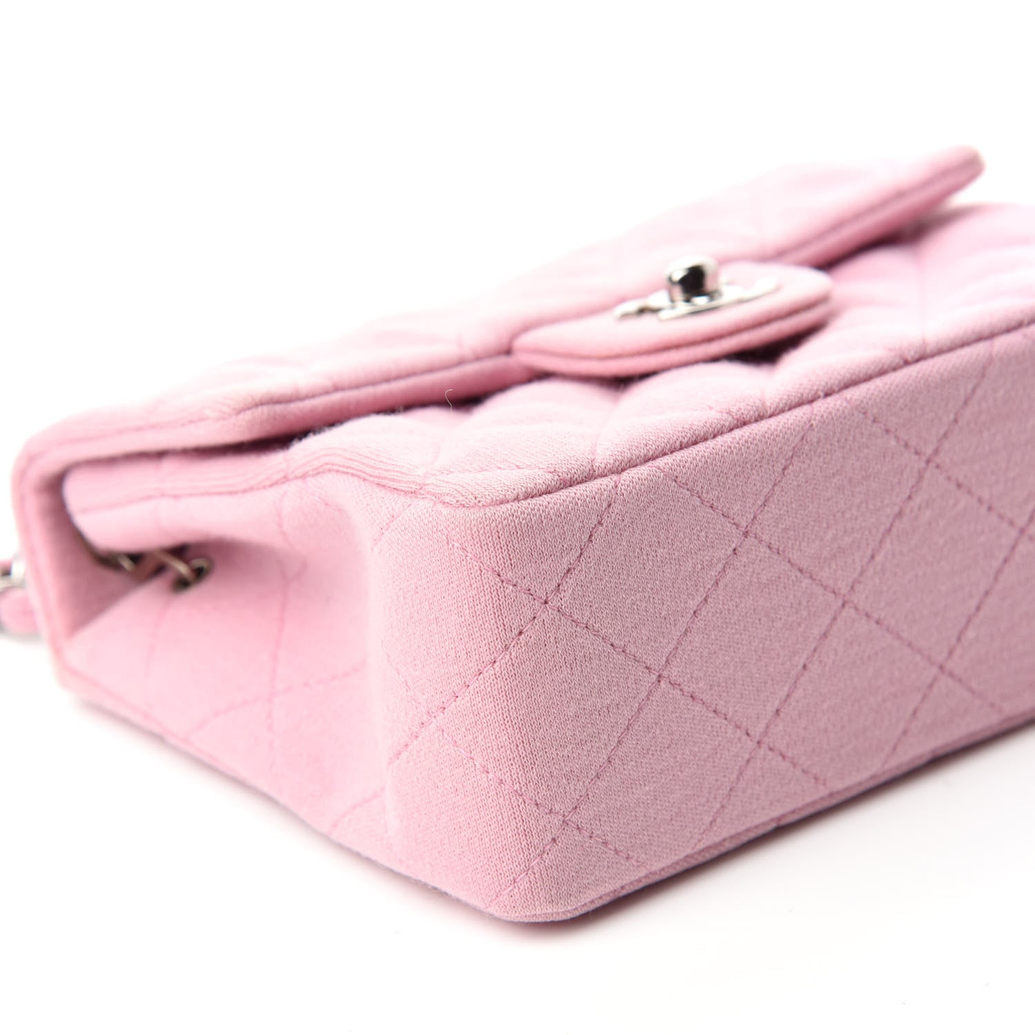 Chanel Jersey Quilted Mini Square Flap Pink 6 of 11
