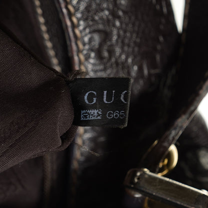 Gucci Guccissima Large New Ladies Web Hobo Dark Brown 9 of 10