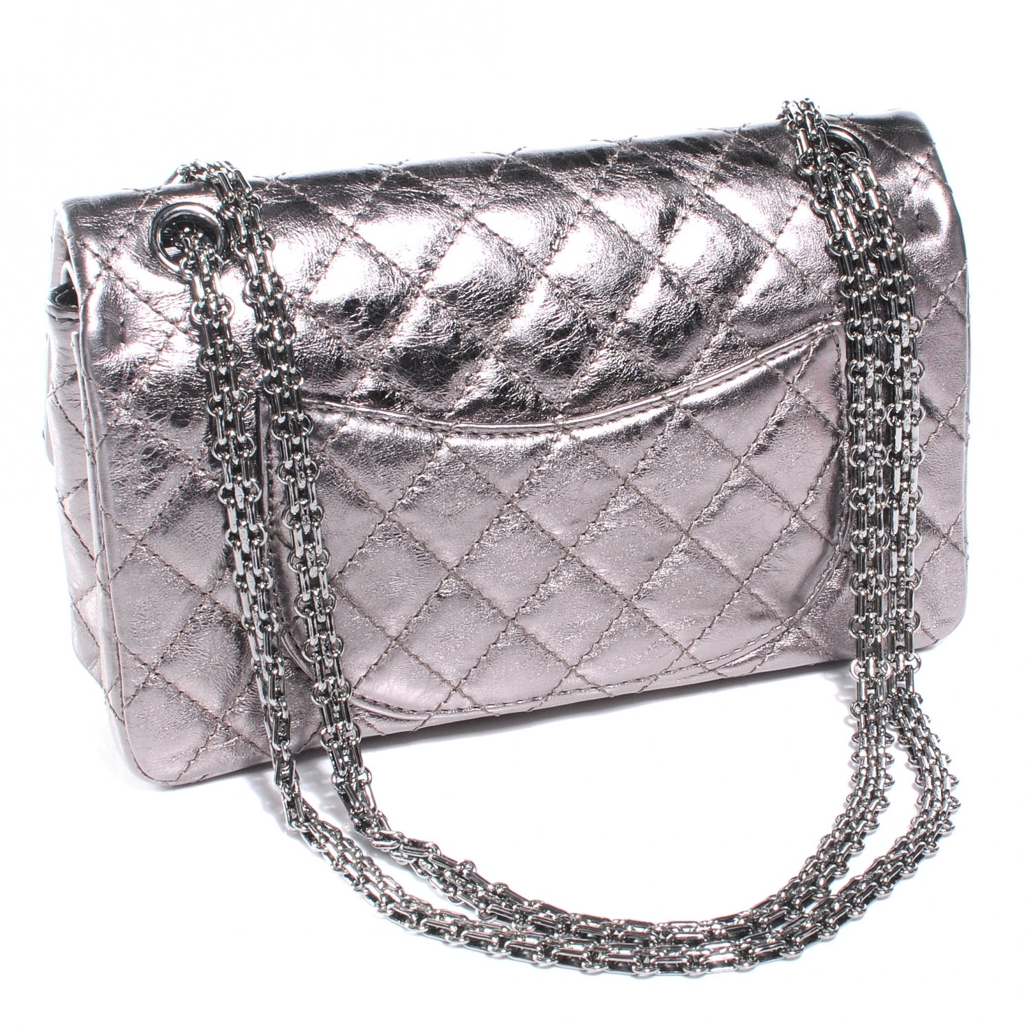 Chanel Aged Calfskin 2.55 Reissue 225 Flap Dark Silver 3 of 7
